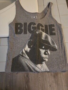 Biggie Graphic Gray Tank Top